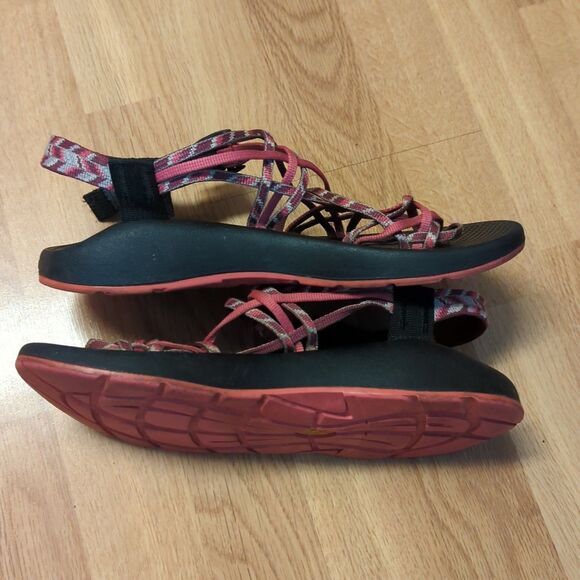 Chaco ZX3 Sandals Womens 10 Pink Strappy Gorpcore Hiking Summer - Picture 4 of 6